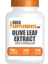 BulkSupplements.com Extract Olive Leaf Capsules - Olive Leaf Supplementary, Olive Leaf Capsules - Imunitní podpora, Gluten Free, 1 kapsle per Serving, 240 Veg Capsules (Balení po 1)