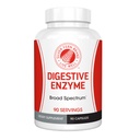Silver Fern Brand Ultimate Digestive Enzyme Supplement - 1 Lahvička = 90 Kapsle - High Potency, Multi Enzyme - Digestive Comfort & Food Tolerance - Hemiculluláza, Peptidáza, Maltáza, Více