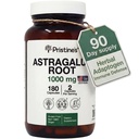 PRISTINE Astragalus Root Imunitation Supplement Capsules -1000mg 90 Day Supply Herbal Adaptogen - Zdravé stárnutí, srdce a plíce zdraví