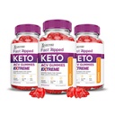 Odůvodněné laboratoře (3 Pack Fast Ripped Keto ACV Gummies Extreme 2000MG Fast Ripped Keto Gummies Apple Cider Ocet připravený s Pomegranate Beet Juice Powder B12 Vegan Non GMO 180 Gummys
