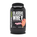 NutraBio Classic Syrovátkový prášek dodatek - 25g proteinu per Scoop - Full- Spectrum Amino Acid Profil bez plnidel, umělé barvy, nebo konzervační přísady - Jahodový koláč, 2 litry