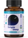 Doplněk pro podporu spánku Přírodní relaxace, Vzorec Magnesium Glycinát, Valerian Extract, GABA, Melatonin, Vášeň Květiny, Lemon Balm & Podpora klid a zlepšení kvality spánku 90 Kapsle