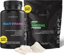 Livingood Daily Heart Venve Support Bundle - Multivitamins / Multivitamins Plus Greens Powder for a Well- Balanced & Complete Nutritional Support - Zdraví srdce doplňky
