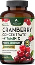 Cranberry Supplement Pills 25,000mg - High Potency Vitamin C Cranberry for Women & Men, Nutriční Tract Health Support, Cukr zdarma, Gluten zdarma, Non- GMO, Cranberry koncentrát Extract - 120 Kapsle