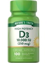 Nature 's Truth D3 Vitamin 10.000 IU Softgels Dodatek 124; 100 Počet 124; High potency Formule 124; Non- GMO a gluten zdarma