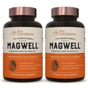 Živý konscious hořčík zinek a vitamin D3 - Biologicky dostupné formy hořčíku - Malate, Glycinát, Citrát - MagWell Bone & Heart Health, Podpora imunitního systému - 120 Kapsle (2- Pack)