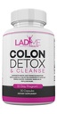 Čistá Colon Cleanse & Detox 15 Day Program - Bylinné laxativní zácpa Relief s Psyllium Husk, Cascara Sagrada & Senna Leaves - Speciální ženy střevní Cleanser Ladyme - 30 Kapsle