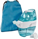 Navage Travel Bundle - Nasal zavlažovací systém - Saline Nasal Rinse Kit s 1 čistič nosu, 30 Salt Pods a Sky Blue cestovní taška