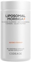 Codeage Liposomal Moringa + dodatek, 400mg Moringa 50: 1 Extract - 20,000mg Moringa Oleifera Leaf Ekvivalent - Turmeric, Ashwagandha, Black Pepper, 3-Month Supply, Vegan Moringa Powder - 180 Kapsle