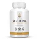 VTC VitaTradingCo. C8 MCT Oil Kapsle 124; Přirozeně odvozené Kapsle C8 dodatek 124; Coconut Oil Pills 124; Setrvalá energie 124; Keto Friendly, non GMO 124; 100 Softgels