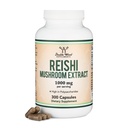 Reishi Houba Kapsle (4: 1 Ganoderma Extract, 1,000mg Red Reishi Powder Servings) 300 Počet, 5 Měsíční zásoba, Potent Houba dodatek pro podporu a obranu imunitního systému Double Wood