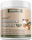 Zázračné tlapky imunitní podpora houba prášek pro psy - Organic Houba Complex for Immunity, Cognition, Cellular Health, Longevity - S krůtí ocas houba pro psy, Reishi & Lions Mane - 90 Scoops