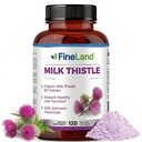 FineLand Milk Thistle Pills 50: 1 Extract - 120 Vegan Kapsle - 20,000 mg Streght with 80% Silymarin Flavonoids - Játra & Antioxidant Support Appropriate 124; 50X Koncentrované semeno extrakt - Non- GMO, Made in USA