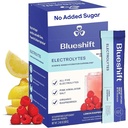 Blueshift Electrolytes - Přírodní Electrolytes Powder Packets, Organic Hydration Packets, Electrolyte Drink Mix Sticks with No Sugar, Single Serve Pack - Lemon Malina Flavor, Powder Sticks (10 Pack)