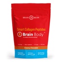 Brain Body Collagen Peptides Powder - Vital Protein & Collagen dodatek pro ženy a muže - Hydrolyzovaný typ I & III pro vlasovou pleť, hřebíky a společné zdraví - 25 Služeb - Creamy Natural Chocolate - 997g