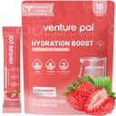 Venture Pal Sugar Free Electrolyte Powder Packets - Liquid Daily IV Drink Mix for Rapid Hydration & Party Recovery 124; 5 Vitamíny & 7 Electrolytes 124; Keto Friendly French 124; Non- GMO French 124; Certified Vegan French 124; 16 Sticks