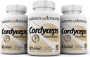 Cordyceps Houba - 8: 1 Extrakt - 1000mg Per Serving - 3 Pack - Podporuje imunitní, dýchací a ledvinové zdraví - 180 Tablety - Non- GMO, gluten- Free