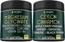 Bundle 6in1 Glycinát hořčíku doplňky & 6in1 Premium Cejlon Skořice doplňky - Relaxace, Restful den & Night, imunitní, srdce, Digestion & Body Balance Podpora