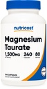Nutricost Magnesium Taurate 1 500 mg; 240 Kapsle - Gluten Free, Non- GMO, Vegan, 80 Služeb