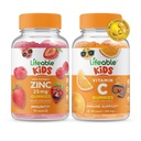 Živý zinek 25mg Děti + Vitamin C Děti, Gummies Bundle - Velký Ochutnávka, Vitamin dodatek, Lepek zdarma, GMO zdarma, Žvýkací Gummy