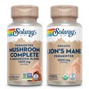 SOLARAY Houba Kompletní a Lions Mane Houby Bundle - 8 Houbový dodatek Plus Organic Lion 's Mane - Fermented for Enhanced Absorption and Whole Body Wellness, 60- Day Garance, 60 VegCaps Ea.