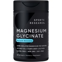 Sports Research ® Magnesium Glycinát - Suports Restful Sleep & Enzymatic Processes - 160 mg Chelated Magnesium - Liquid Softgel - 120 Počet
