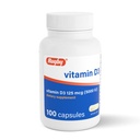 Rugby Vitamin D3 5 000 IU (125 mcg) - dodatek stravy vitaminu D pro kosti, zuby a imunitní zdraví, 100 kapslí
