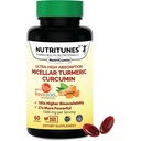 Kurkumin doplňkový 1000mg pro společnou podporu 185x Biologicky dostupné a vysoce absorpční s NovaSOL technologií - 60 NutriCuminových Softgels