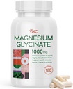 VHC Glycinát hořečnatý 1000mg, vysoká absorpce Maximální chelatovaný čistý Glycinát hořečnatý doplněk pro ženy a muže, Non- GMO No Gluten, 120 Veggie Caps, Made in USA