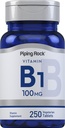 Piping Rock Vitamin B1 100mg PHARMAN124; 250 tablet PHARMAN124; Thiamin dodatek PHARMAN124; Vegetarian, Non- GMO, gluten zdarma