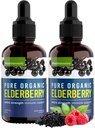 Organic Elderberry Syrup, 60 Day Supply, Black Liquid Drops for Imunitary Support, Sambucus Elderberry Sirup - Liquid Extract Drops for Kids & Dospělí - Extra Strength (2 Pack)