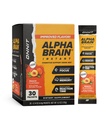 ONNIT Alpha Brain Instant Peach Flavor - Nootropic Brain Booster Memory Supplement - for Focus, Energy & Clarity - Alpha GPC Cholin, Cats Claw, L-Theanine, Bacopa - 30ct