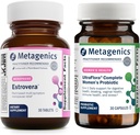 Metagenika HerWellness Estrovera (30 tablet) a UltraFlora Kompletní ženské probiotika (30 kapslí) - Hormone- Free Menopauza Support - AIDS Digestivní zdraví