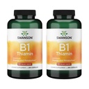 Swanson Vitamin B1 (Thiamin) - Podporuje zdravý metabolismus a poskytuje energetickou podporu - Přírodní doplněk vitaminu podporující optimální nervovou funkci - (250 kapslí, 100mg každé) (2 balení)
