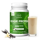 MRM Nutriční Veggie Protein se Superfoods current 124; Vanilla ochucený current 124; 22g Kompletní protein current 124; nad 8.8g Esenciální aminokyseliny current 124; 13 superfoods current 124; s Omega 3 a Omega6s current 124; Keto Friendly currency 124; 33 Servings