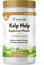 NaturVet Kelp Nápověda Plus Omegas kůže a coat dodatek pro psy a kočky, prášek, vyrobený v USA s globálně zdroje ingredience 1 libra
