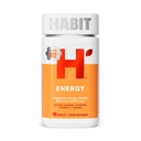 Habit Energy Supplement (60 Kapsle) - Nový vzhled, Podporuje energii, ostražitost a zaměření, přírodní kofein, vitaminy B & C, Zelený čaj extrakt, Vegan, Non- GMO (1 balení)