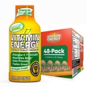 Vitamin Energy Imunní + Extra Síla Energy Shot Mango 48 Pack, 260mg přírodní kofein, B-Vitamíny, Citicolin, Zelený čaj, Imunita & Focus Support, Nulový cukr, gluten- Free 1.93 fl oz