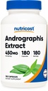 Nutricost Andrographis Extract 450mg, 180 Vegetariánských kapslí - Non- GMO & gluten zdarma