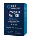 Life Extension Omega33 Fish Oil Gummy Bites, EPA DHA mastné kyseliny, high- dose EPA DHA Support in a Delicious Chewable Form, Non- GMO, Gluten Free, 36 Gummy Bites