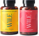 Wile Perimenopauza Podpora + Hot Flash doplňky, 2- Pack Menopauza Podpora pro ženy, (2) Láhve 60 kapslí Každý, 120 Celkem