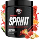 6AM Run Sprint - Pre Workout Powder for Instant Energy Boost for Cardio and Focus - No Jitters, High Energy Conditioning Formule - Všechny přírodní, Keto, Vegan (Ovocný punč, plná láhev)