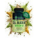 CLEAN MACHINE Cell Block 80 - Přírodní Vegan Testosteron Supplement, Estrogen, DHT & Cortisol Blocker - Prostate Health Supplement s KSM- 66 Ashwagandha - 60 Veggie čepice