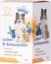 Lutein pro psy a Cat Eye dodatek Astaxanthin Všechny přírodní ingredience Human Grade Support Tear Sain Imunity, Lutein Sourced z USA, Enhance Vision Health Antioxidants - 2.8 Oz