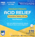 Reducer kyseliny Rite Aid, Maximální síla Famotidin Tablety, 20 mg - 2 Lahvičky, 85 Počet každý (170 Počet celkem) 124; Heartburn Relief Fair124; Acid Reflux 124; Antacid Chews & Tablety, Heartburn Chews & Tablety