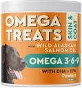 PAWFECTCHEW Omega 3 pro psy (60 Žvýkaček) - Aljašský losos rybí olej léčby pro psy - Omega mastné kyseliny - kůže a coat Such Itchy Skin, Shedding & alergie Relief