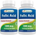 Nejlepší Naturals Folic Acid 1000 mcg (Vitamin B9), 240 tablet (1000 mcg (Balení po 2))