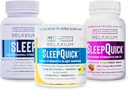 Relaxium Sleep 124; 60 Kapsle + Spánkové rychlé roztavení + Žvýkačky (Rodinný balíček Spánkové pouzdro)