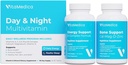 Multivitaminový den & noční rutina 124; Energie & Duševní jasnost, Kosti & Spoje, Krása, Restful Sleep 124; 30- Day Supply 124; Vitamíny A, C, D, E, B- Complex Support 124; Magnesium, Biotin, Zinek, Botanicals, & Minerály