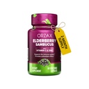 ORZAX Elderberry Kapsle - Doplněk pro imunitní podporu s vitamínem C a zinkem - Antioxidanty Dodatek pro ženy a muže (60 Zeleninové Kapsle)